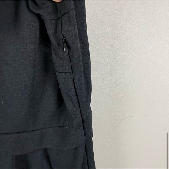 Tahari scoop neck scalloped hem 3/4 sleeve black dress plus size 14 - Picture 5 of 11